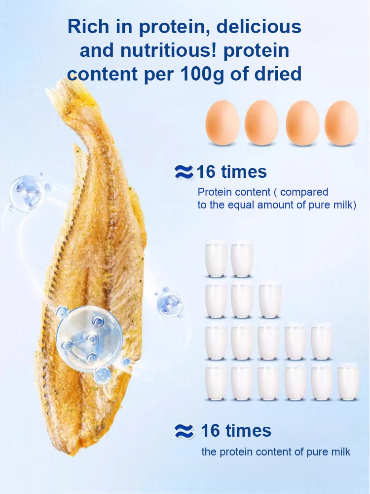 【Final Hour!】Ready-to-Eat Savory & Crispy Dried Small Yellow Croaker ❤ Non-Fried, Low-Calorie