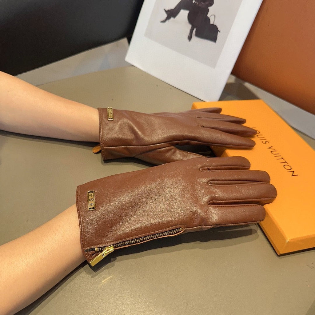 New Fashion Women Vintage Leather Gloves ZJN1326091401