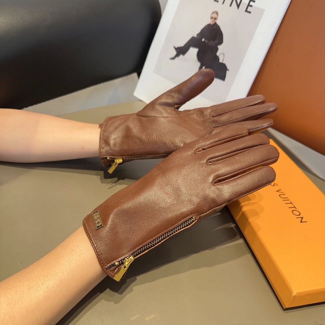 New Fashion Women Vintage Leather Gloves ZJN1326091401