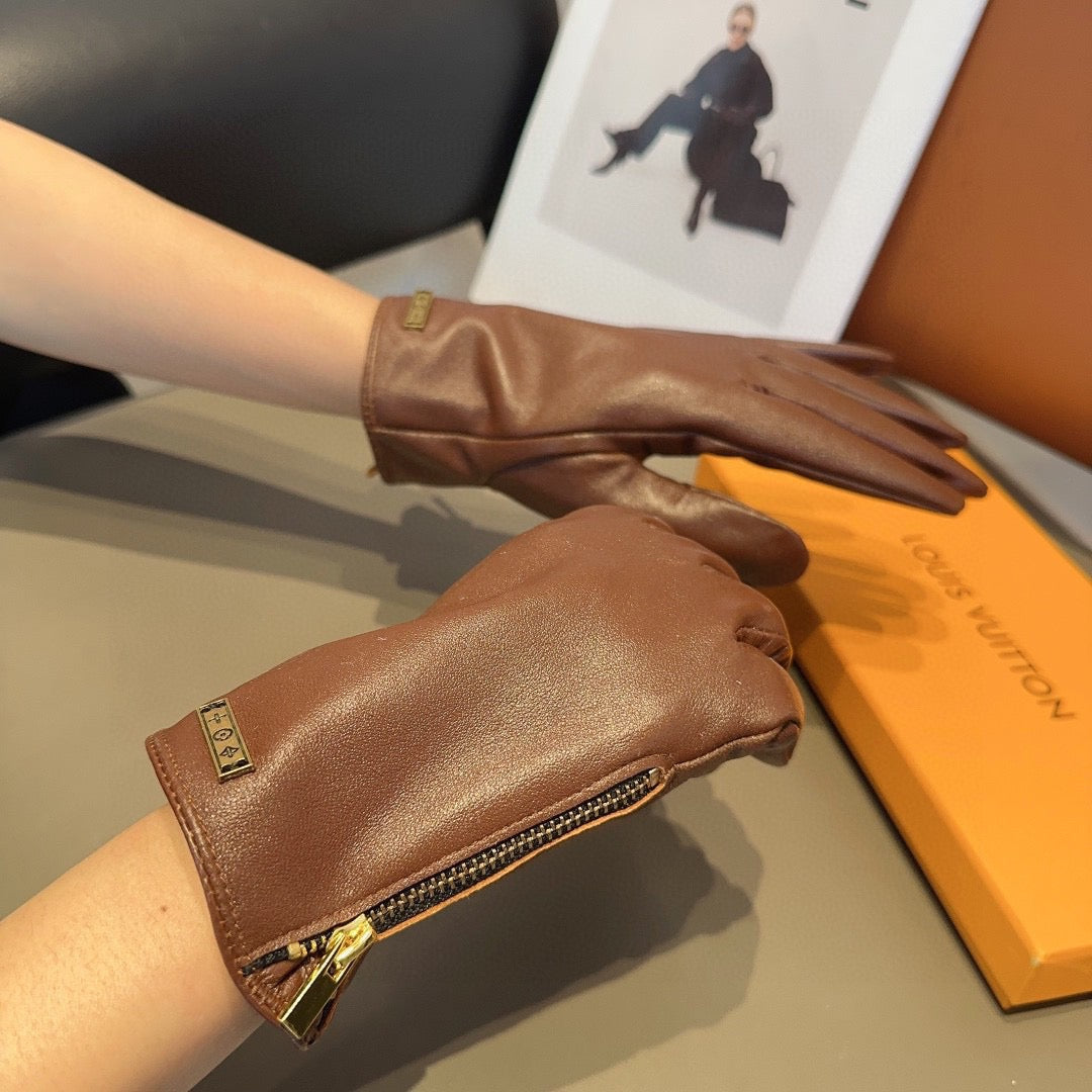 New Fashion Women Vintage Leather Gloves ZJN1326091401
