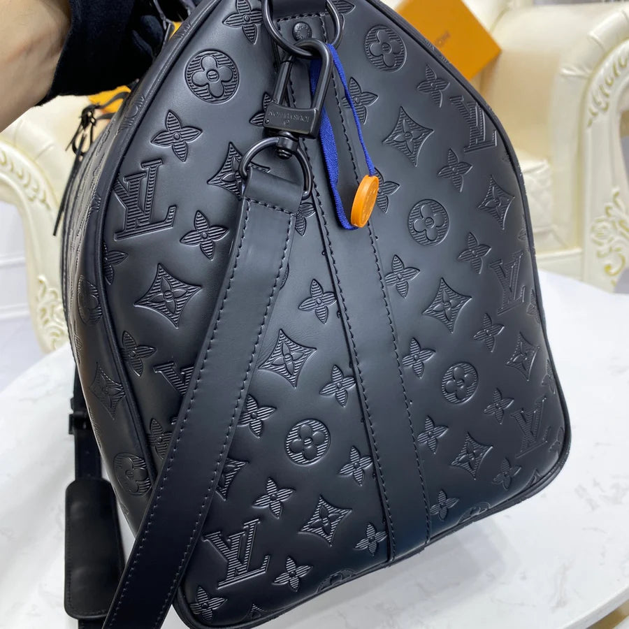 2024 new pure black printed travel storage bag PD0424041906