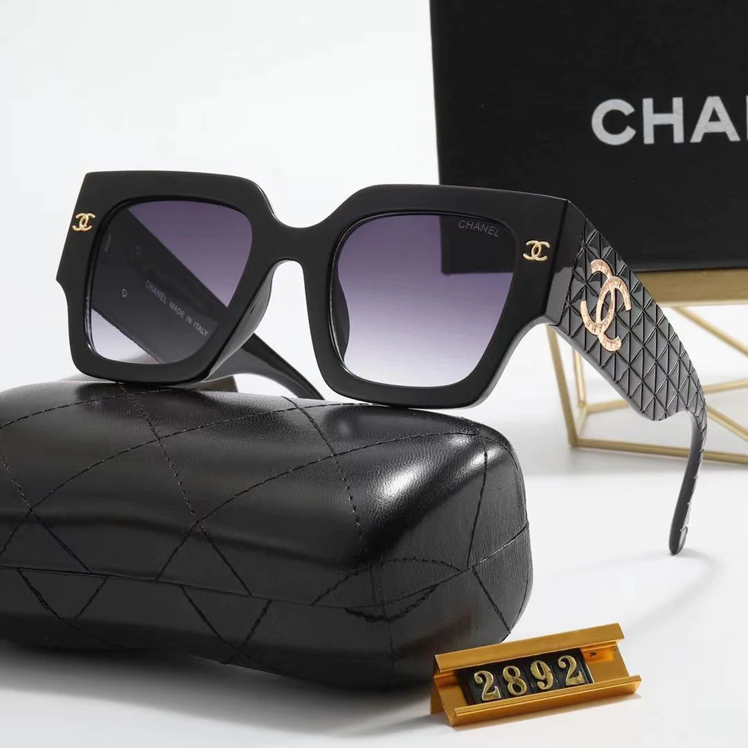 New Fashion Women's Sunglasses Street Photoshoot Travel Anti-glare Large Frame Sunglasses PD05202411905