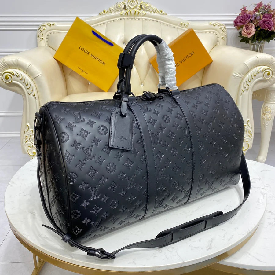 2024 new pure black printed travel storage bag PD0424041906