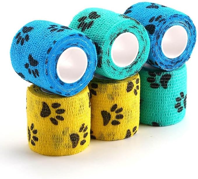 Wrap Cohesive Bandage – Self-Adhesive Dog Paw Wrap for No-Shoe Walks