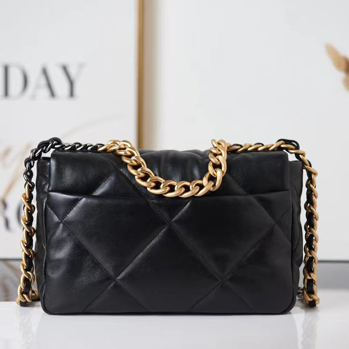 Handbag With Gold&Silver-toned Hardware