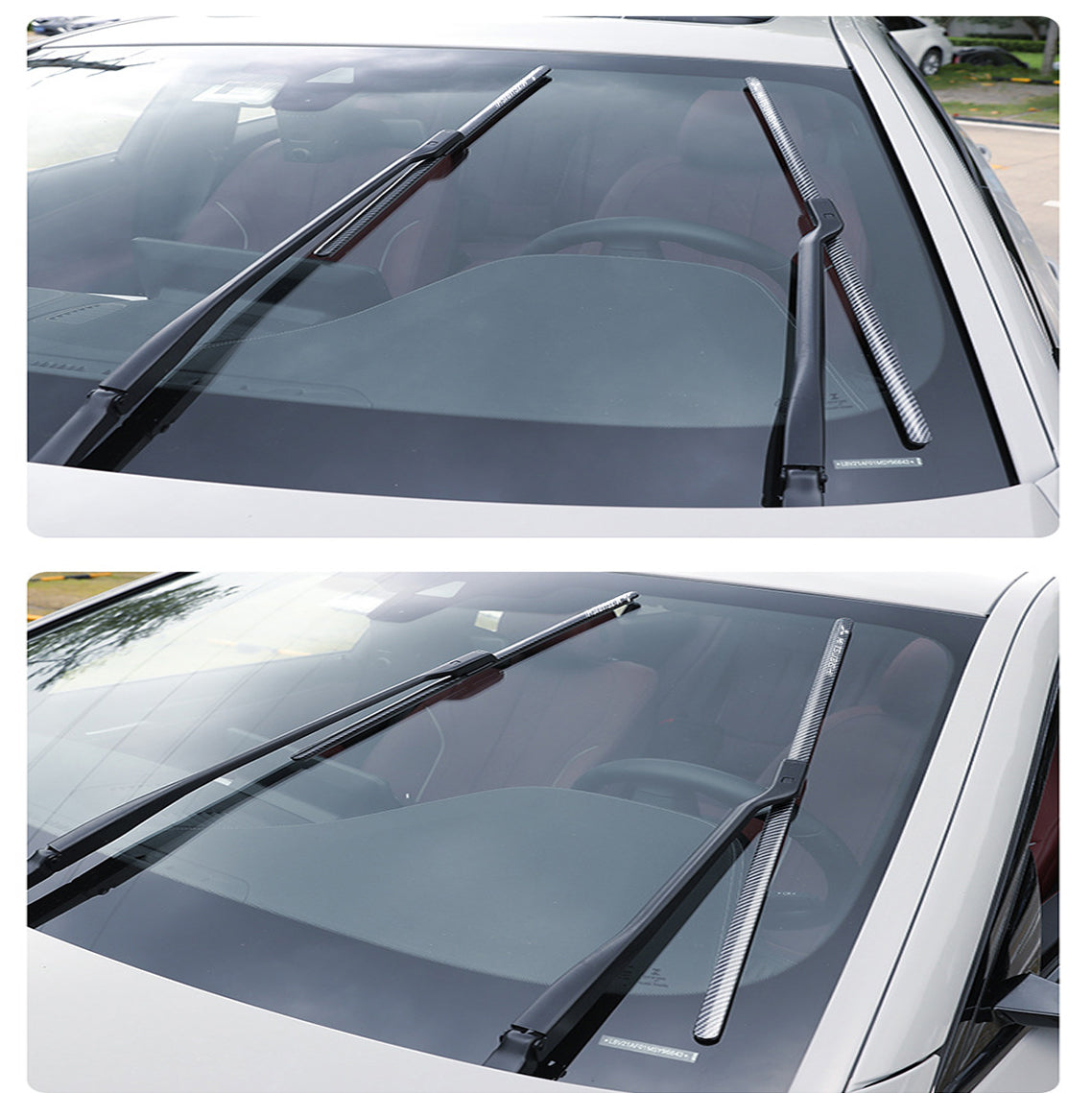 Quiet, Boneless Carbon Fiber Windscreen Wipers