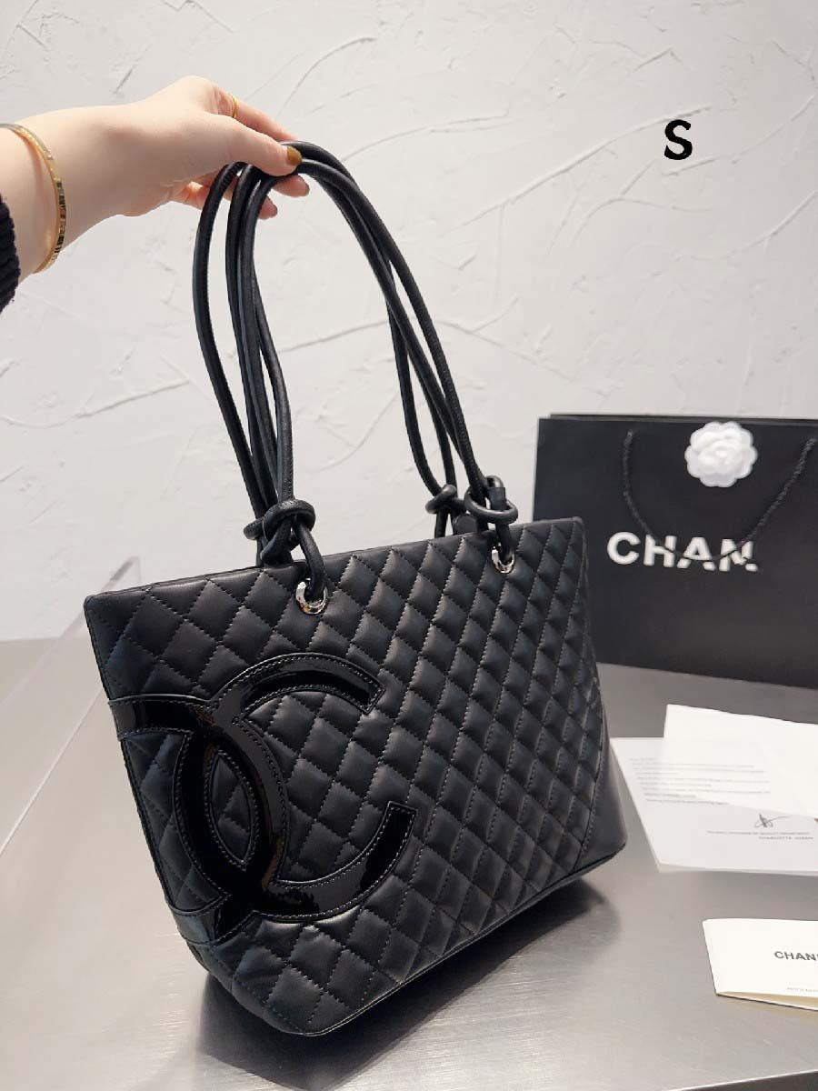 4-color leather shopping bag