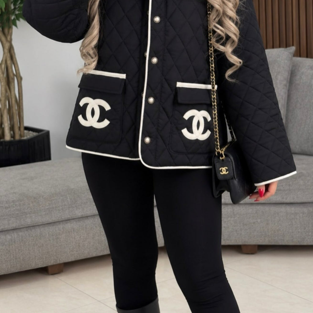 New Black and White Handmade Fashion Women's JacketXC052026102201