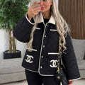 New Black and White Handmade Fashion Women's JacketXC052026102201