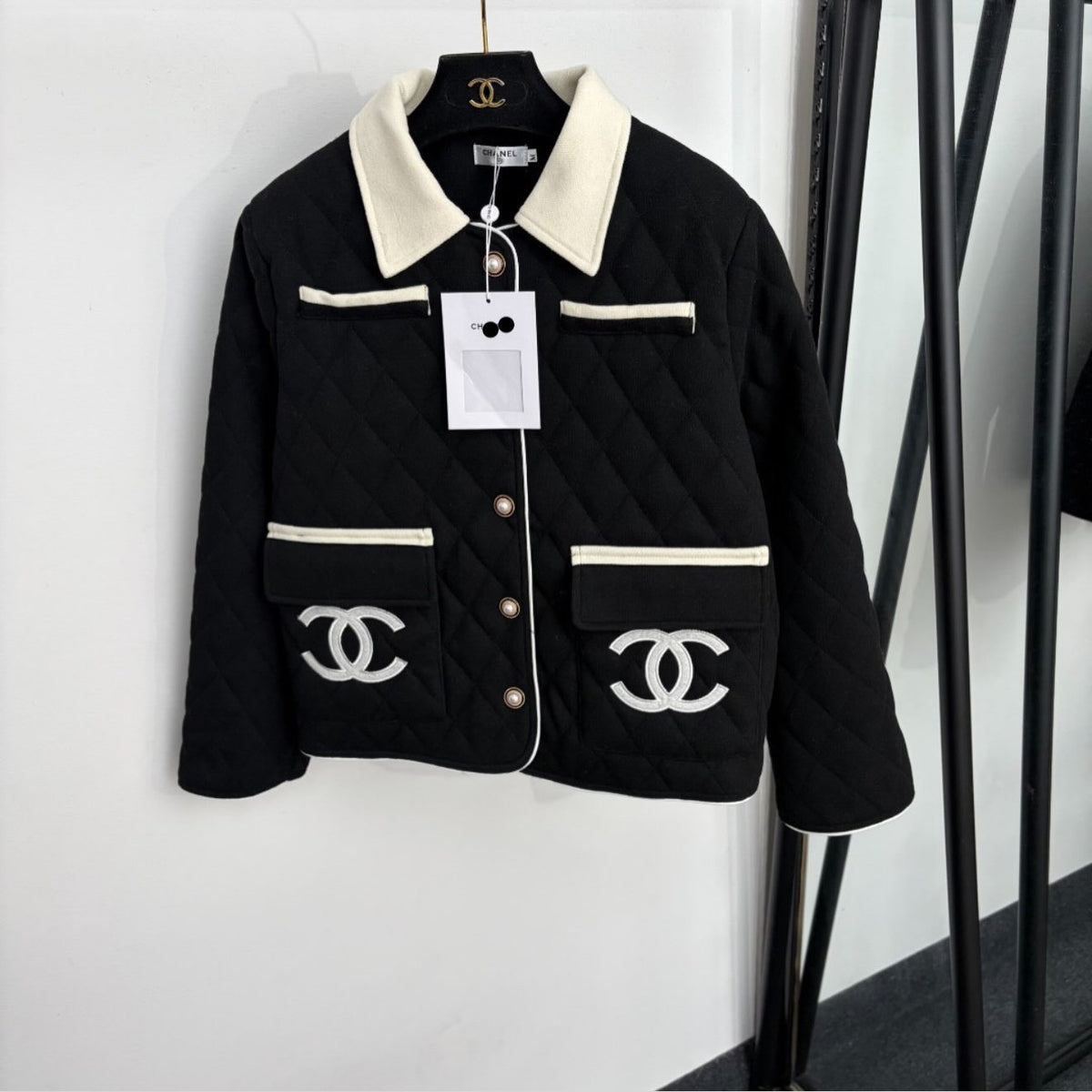 New Black and White Handmade Fashion Women's JacketXC052026102201