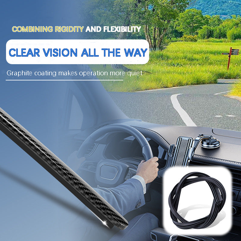 Quiet, Boneless Carbon Fiber Windscreen Wipers