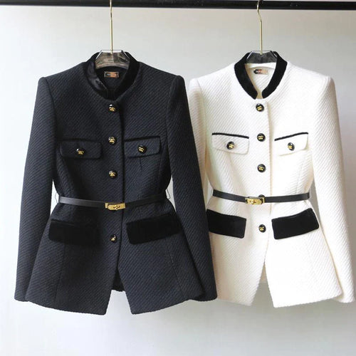 Autumn And Winter New Fashion Long Waist Slimming Coat PD052024011009