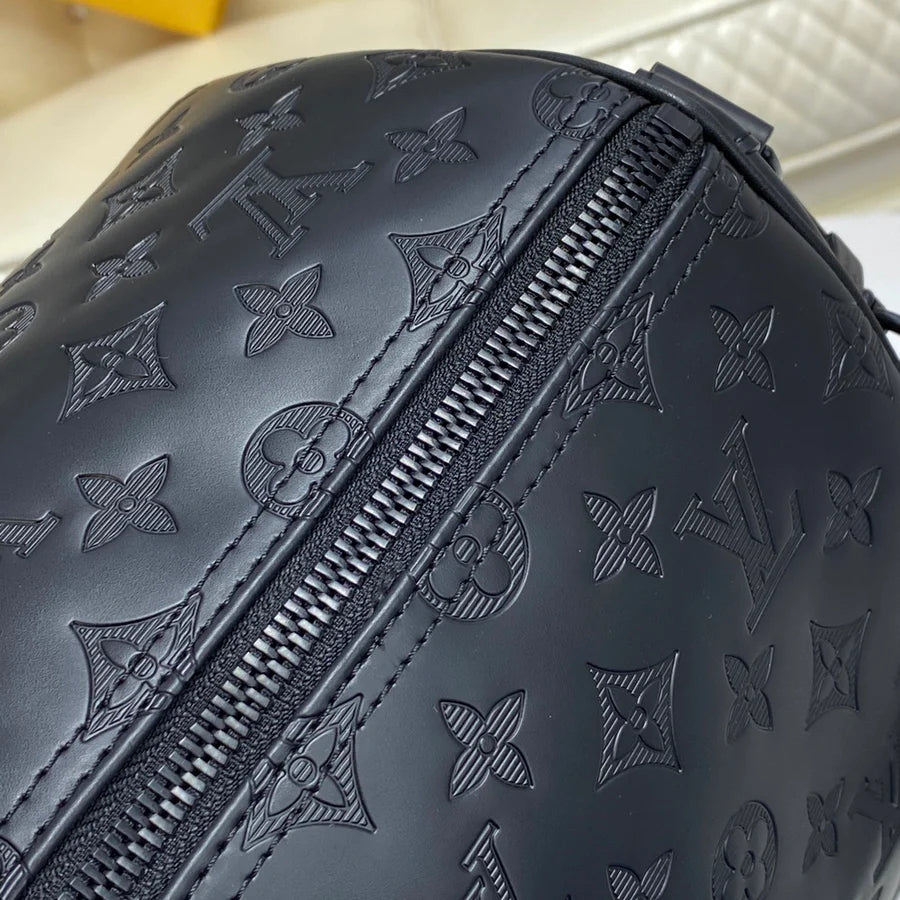 2024 new pure black printed travel storage bag PD0424041906