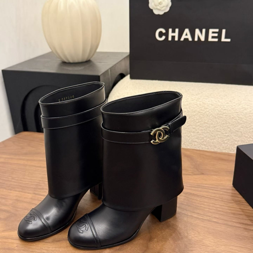 New Fashion Hanfmade Leather women's 5cm high-heeled bootsXC052026092801
