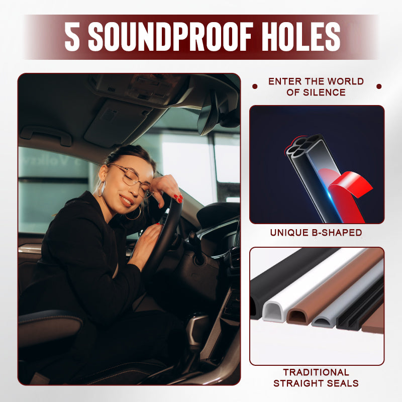 🔇5-hole Automotive Dust-proof and Shock-absorbing Sealing Strip