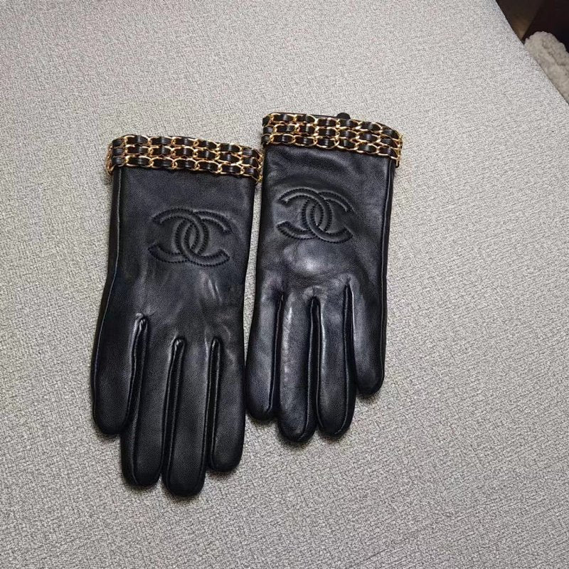 New Fashion Women Chain Leather Gloves XZ1326091402