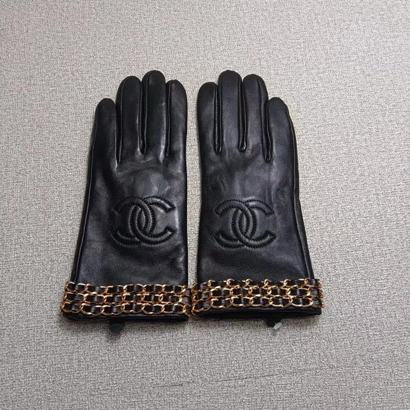 New Fashion Women Chain Leather Gloves XZ1326091402