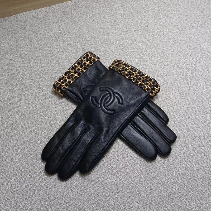 New Fashion Women Chain Leather Gloves XZ1326091402