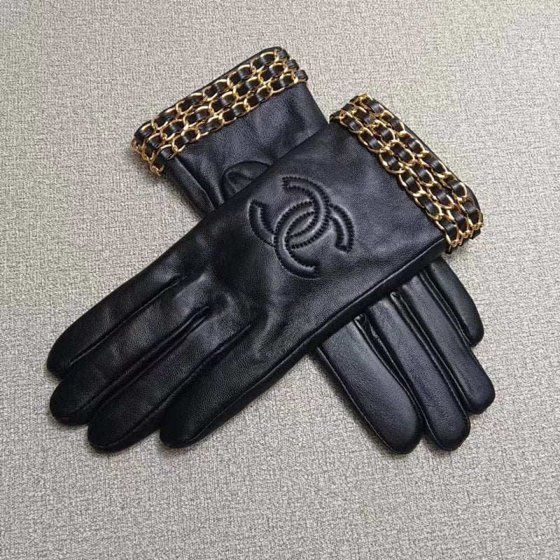 New Fashion Women Chain Leather Gloves XZ1326091402
