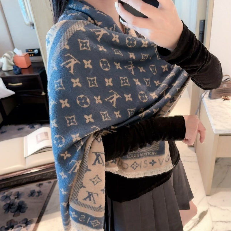 New Fashion Women Classic Monogram Jacquard Scarf ZJN1326091406