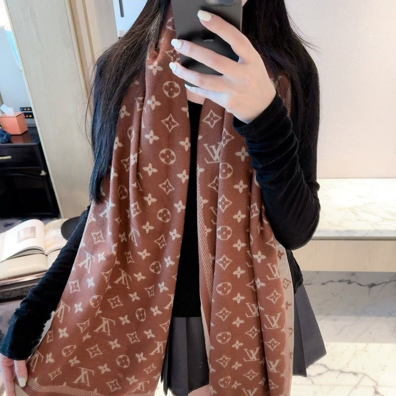 New Fashion Women Classic Monogram Jacquard Scarf ZJN1326091406