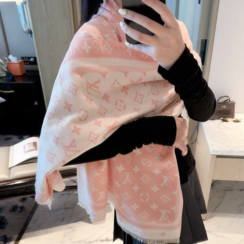 New Fashion Women Classic Monogram Jacquard Scarf ZJN1326091406