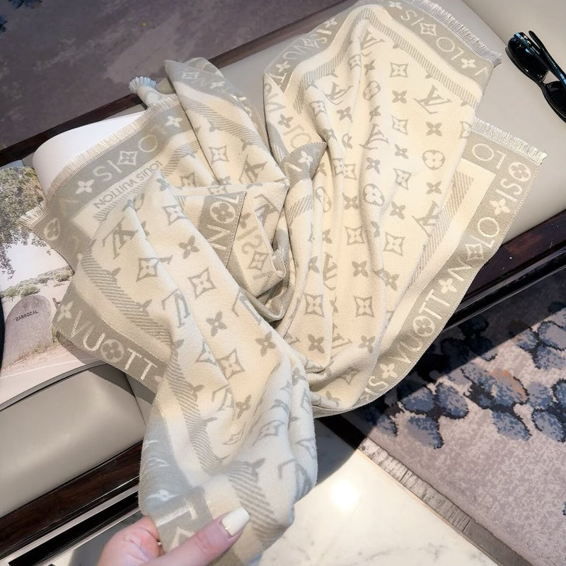 New Fashion Women Classic Monogram Jacquard Scarf ZJN1326091406