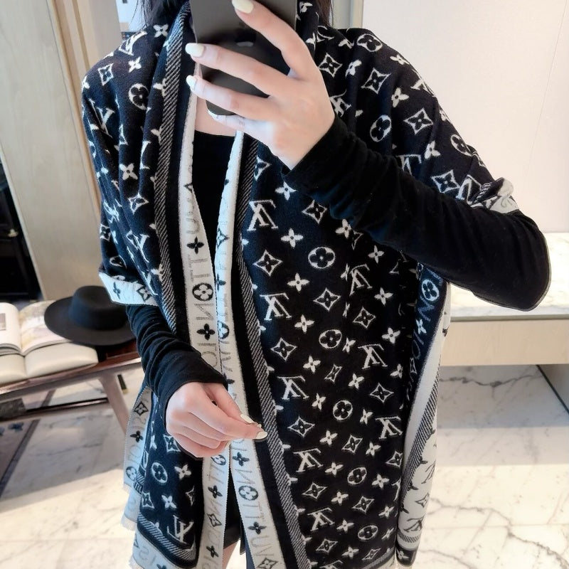 New Fashion Women Classic Monogram Jacquard Scarf ZJN1326091406