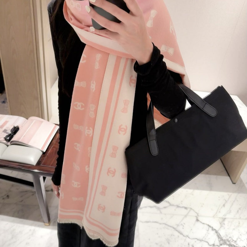 New Fashion Women Bow Jacquard Scarf 1326091407