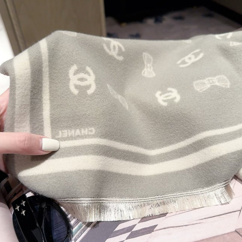 New Fashion Women Bow Jacquard Scarf 1326091407