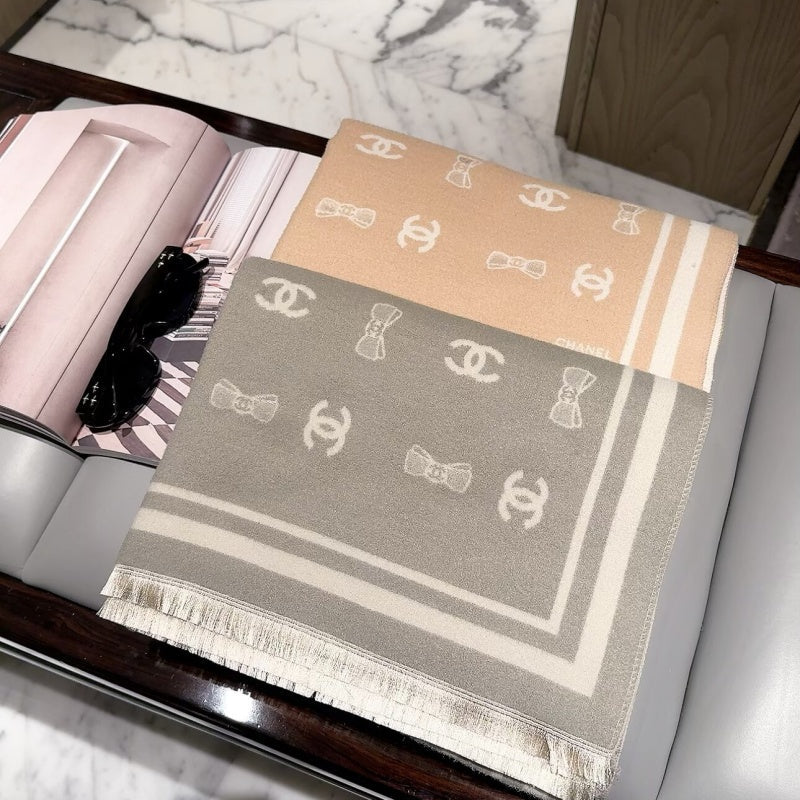 New Fashion Women Bow Jacquard Scarf 1326091407
