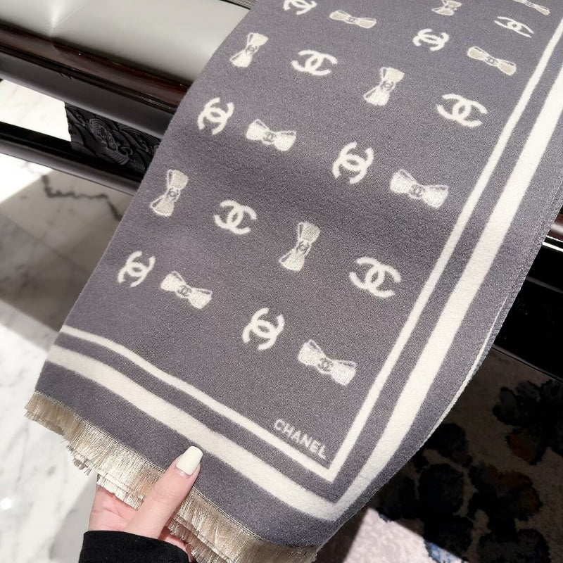 New Fashion Women Bow Jacquard Scarf 1326091407