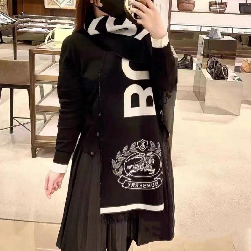New Fashion Women's Knight Emblem Letter Double Sided Scarf ZJN1326091414
