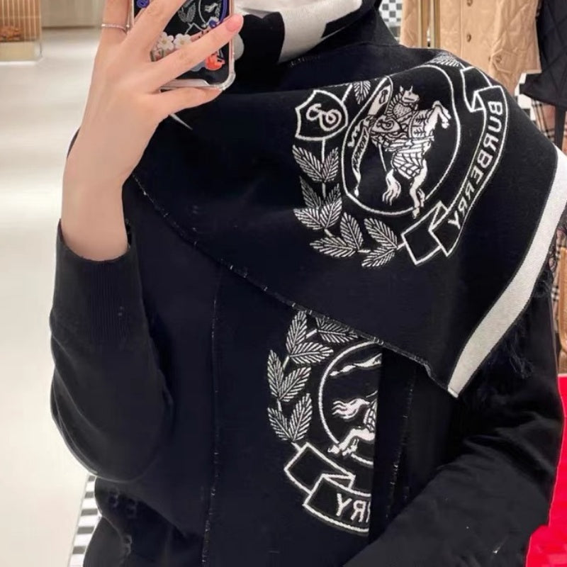 New Fashion Women's Knight Emblem Letter Double Sided Scarf ZJN1326091414