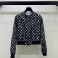 New Fashion Women Reversible Monogram Baseball Jacket DM1326091416