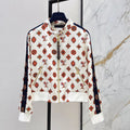 New Fashion Women Reversible Printed Stand Collar Jacket DM1326091417