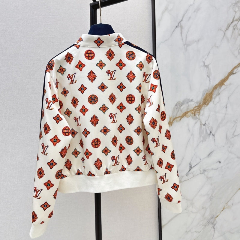 New Fashion Women Reversible Printed Stand Collar Jacket DM1326091417