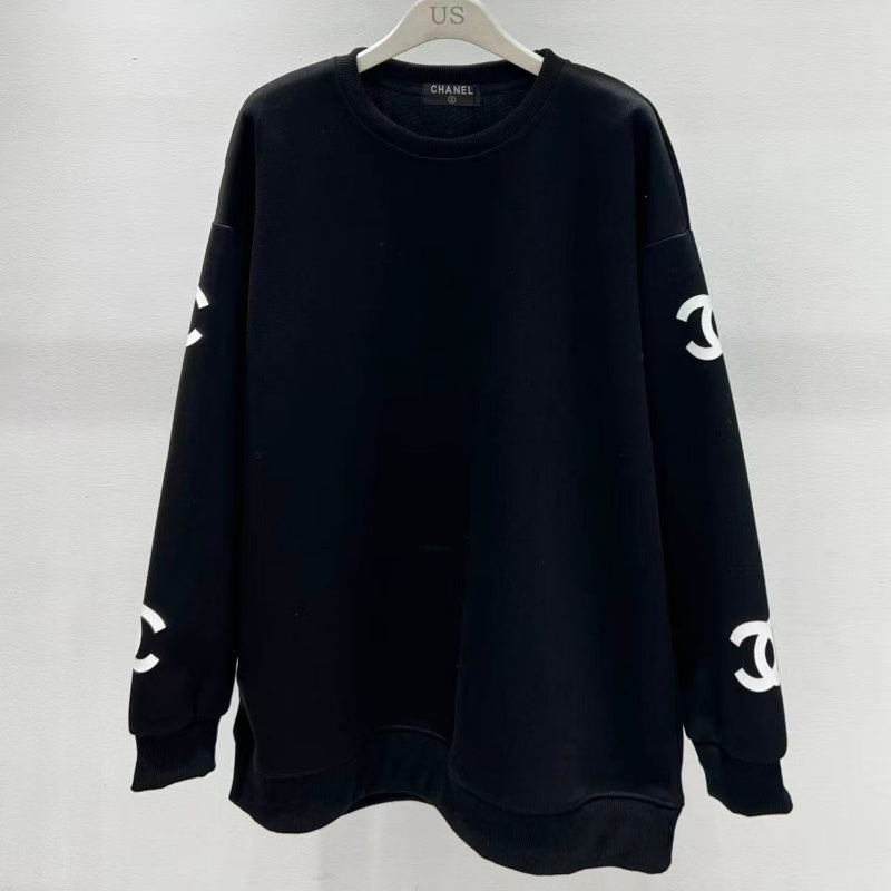 New Fashion Women's CC Printed Crew Neck Sweatshirt DM1326100802
