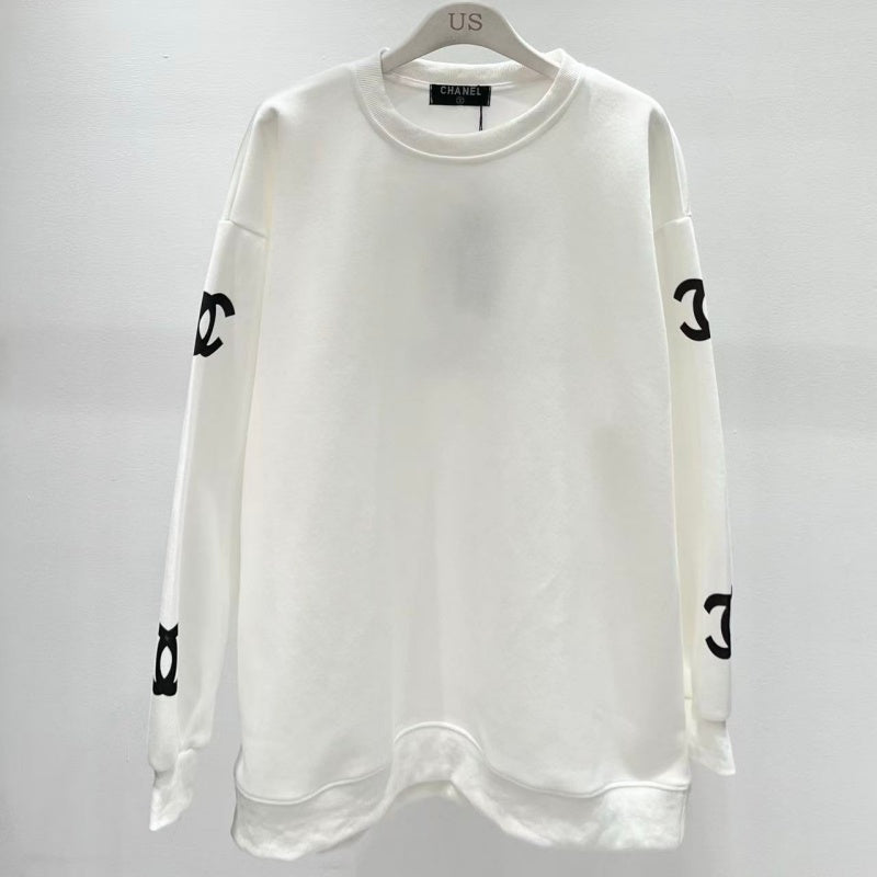 New Fashion Women's CC Printed Crew Neck Sweatshirt DM1326100802