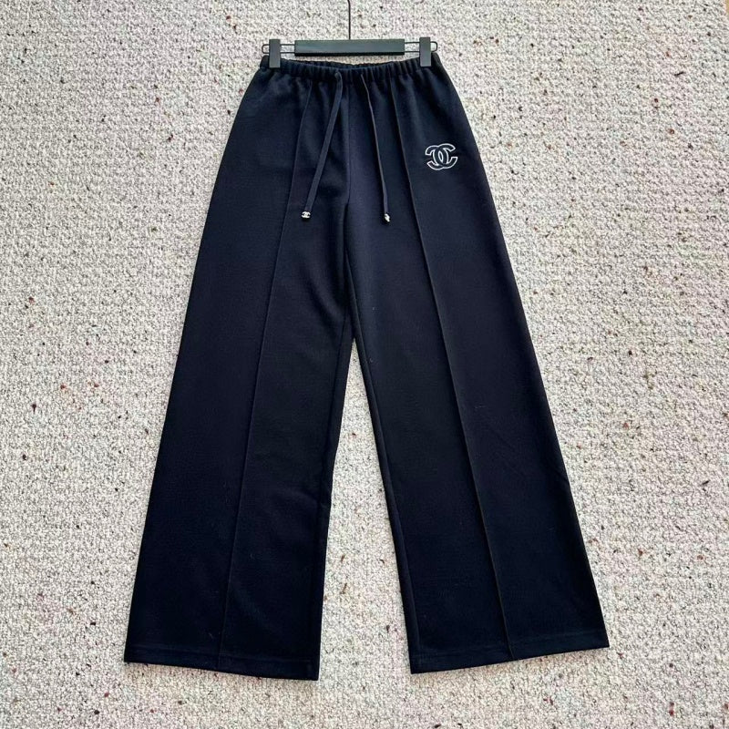 New Fashion Women's CC Drawstring Wide Leg Sweatpants CQQ1326100810