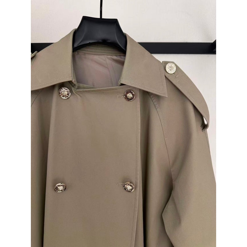 New Fashion Women's CC Long Double Breasted Trench Coat DM1326100821