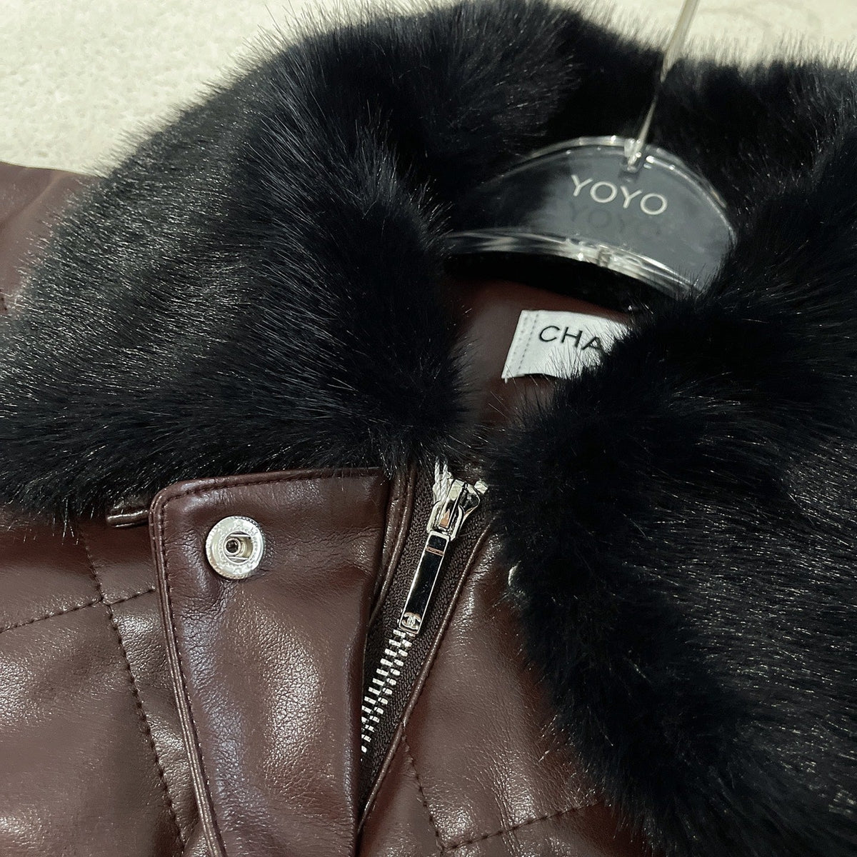 New Fashion Women's CC Leather Jacket DM1326100824