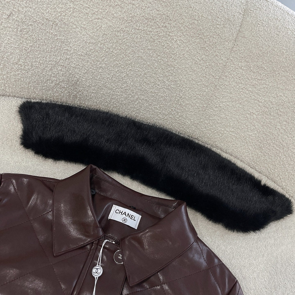 New Fashion Women's CC Leather Jacket DM1326100824