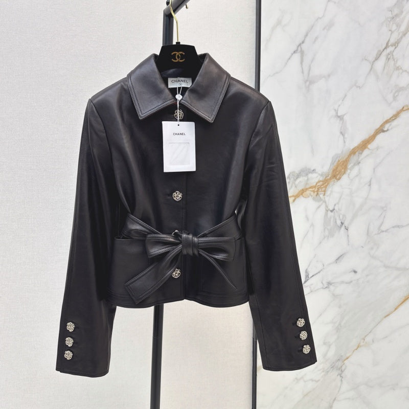 New Fashion Women's CC Leather Jacket DM1326100825