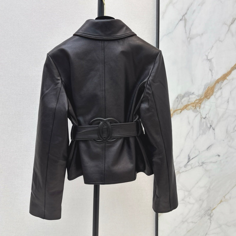 New Fashion Women's CC Leather Jacket DM1326100825